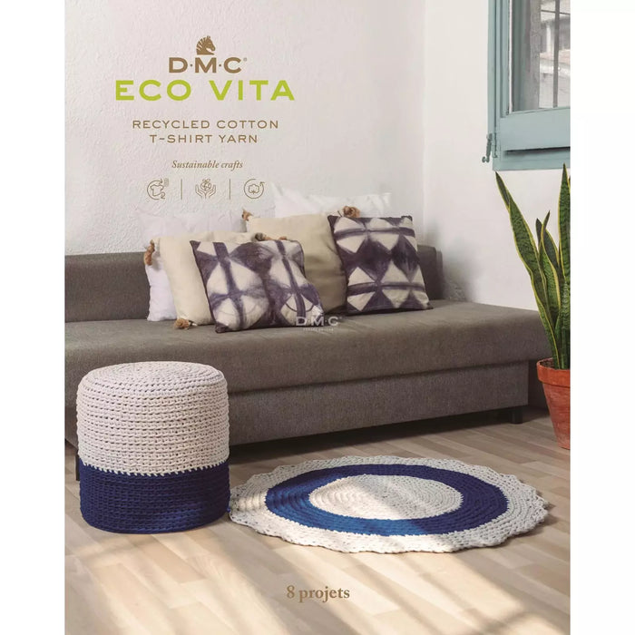 DMC Eco Vita Recycled Cotton T-Shirt Yarn 8 Projects Book Ref 15894/E22