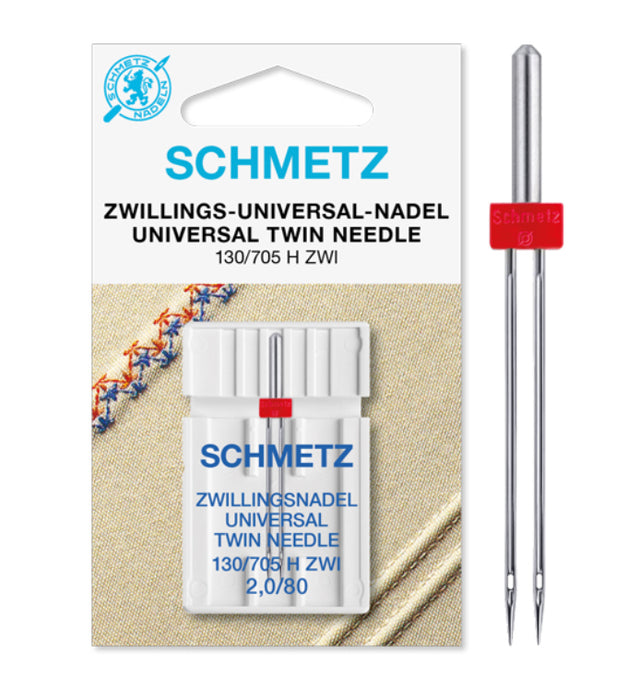 Schmetz Sewing Machine Needle Universal Twin 2.5mm 80/12