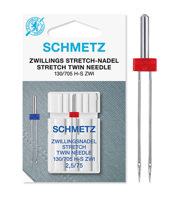 Schmetz Sewing Machine Needle Stretch Twin 2.5mm 75/11