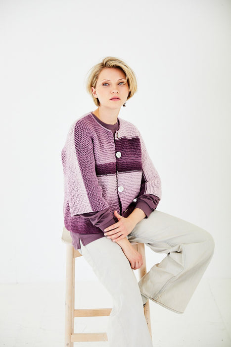 Knitting Pattern Up & Over Cardigan, Hat & Scarf in Stylecraft Horizon Chunky 10185