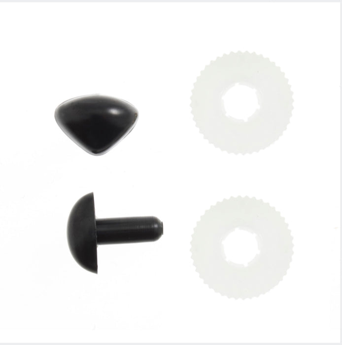 Trimits Toy Noses Animal - Cats 12mm Black Pack of 10 - CF134