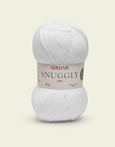 Sirdar Snuggly 4 Ply Baby Yarn 50g - White 0251