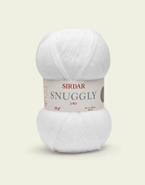 Sirdar Snuggly 3 Ply Baby Yarn 50g - White 0251