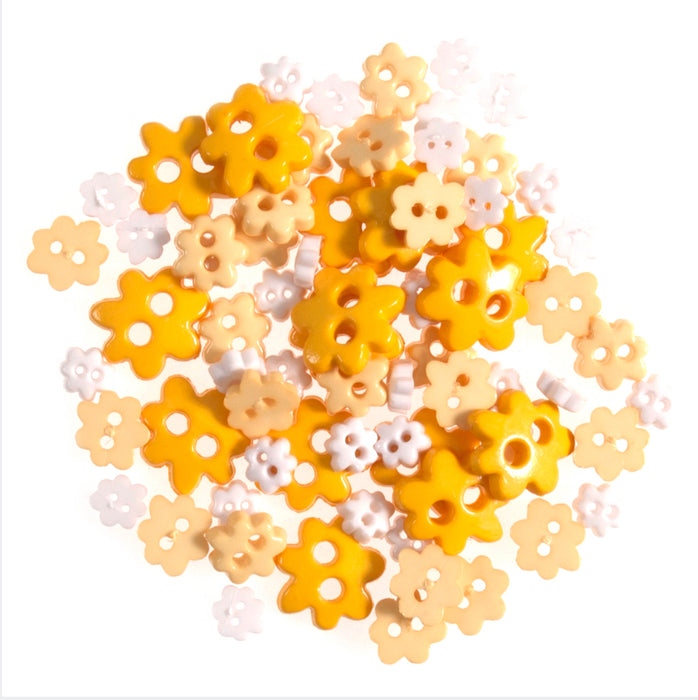 Trimits Mini Craft Buttons Yellow Flowers - B6168\3