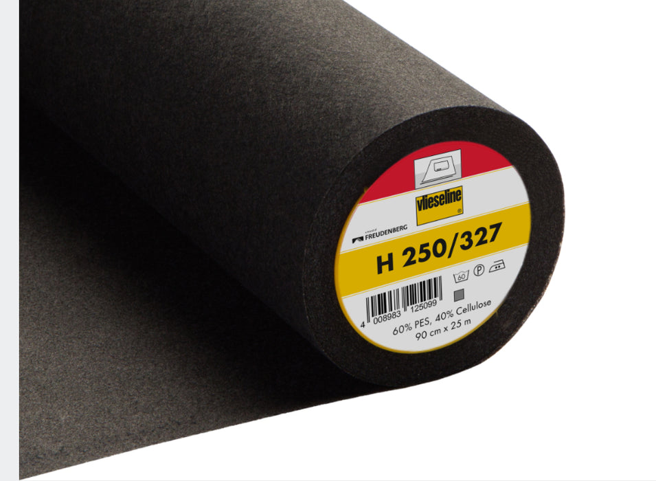 Vlieseline H250/327 Medium Weight Iron On Interfacing Charcoal 2V327