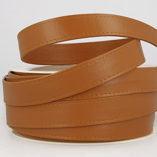 Sephanioise webbing Faux Leather 10mm Col Camel 043  - S07680