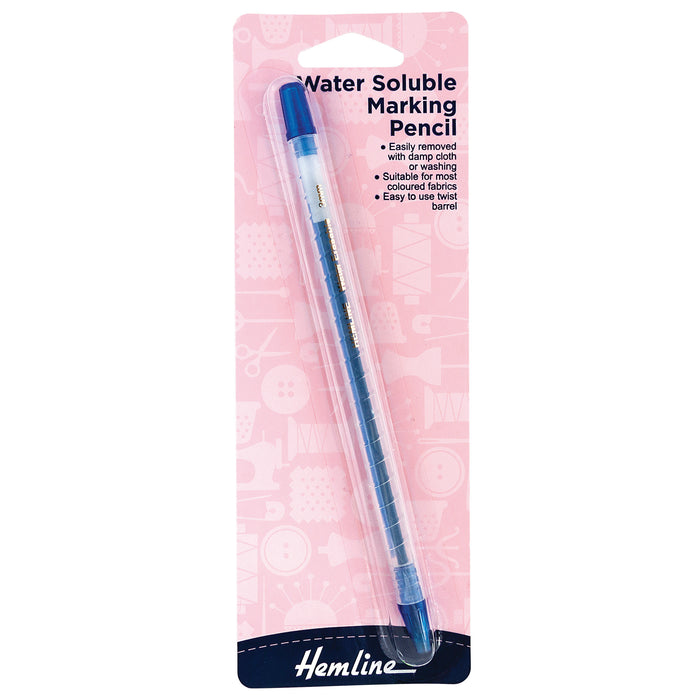 Hemline Water Soluble Marking Pencil Blue - H292.BLU