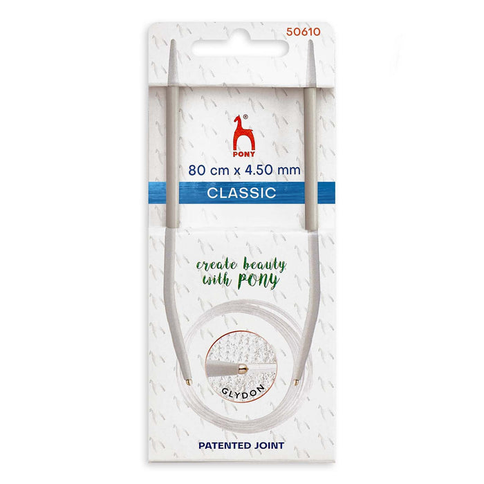 Pony Classic Fixed Circular Knitting Needles 4.50mm 80cm - P50610
