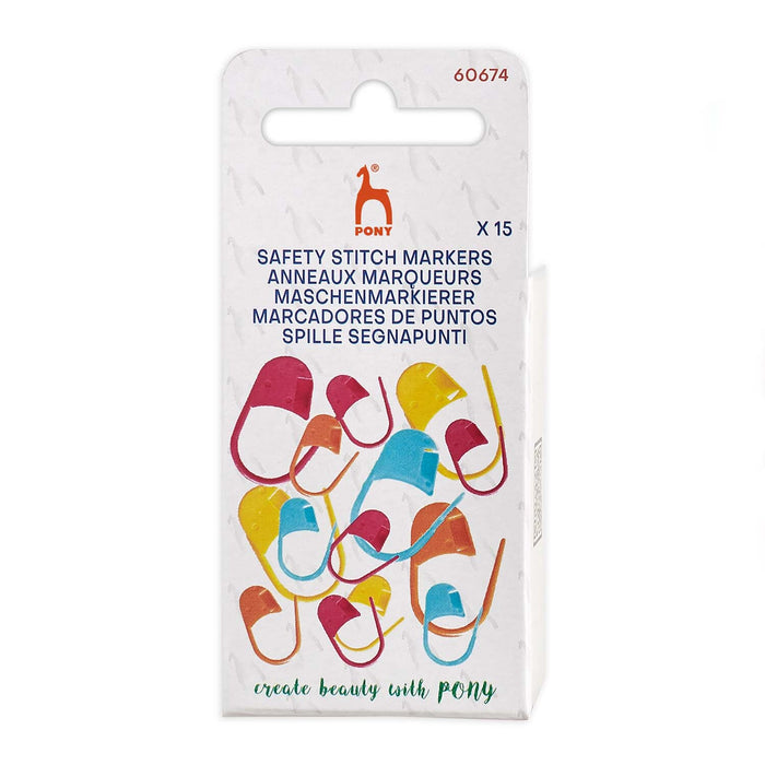 Pony Safety Stitch Markers Assorted x 15 P60674