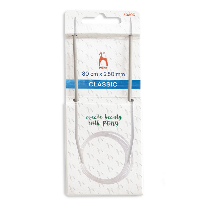 Pony Classic Fixed Circular Knitting Needles 2.50mm 80cm P50603