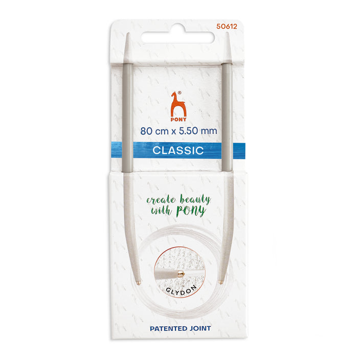 Pony Classic Fixed Circular Knitting Needles 5.50mm 80cm P50612