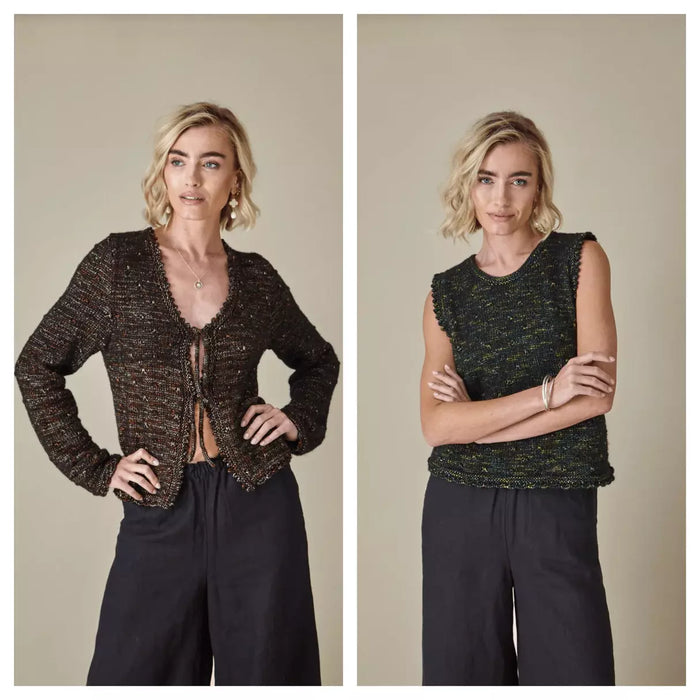 Knitting Pattern Tank Top & Cardigan in King Cole Firefly Aran 6445