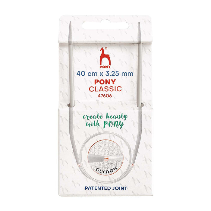 Pony Classic Fixed Circular Knitting Needles 3.25mm 40cm P47606