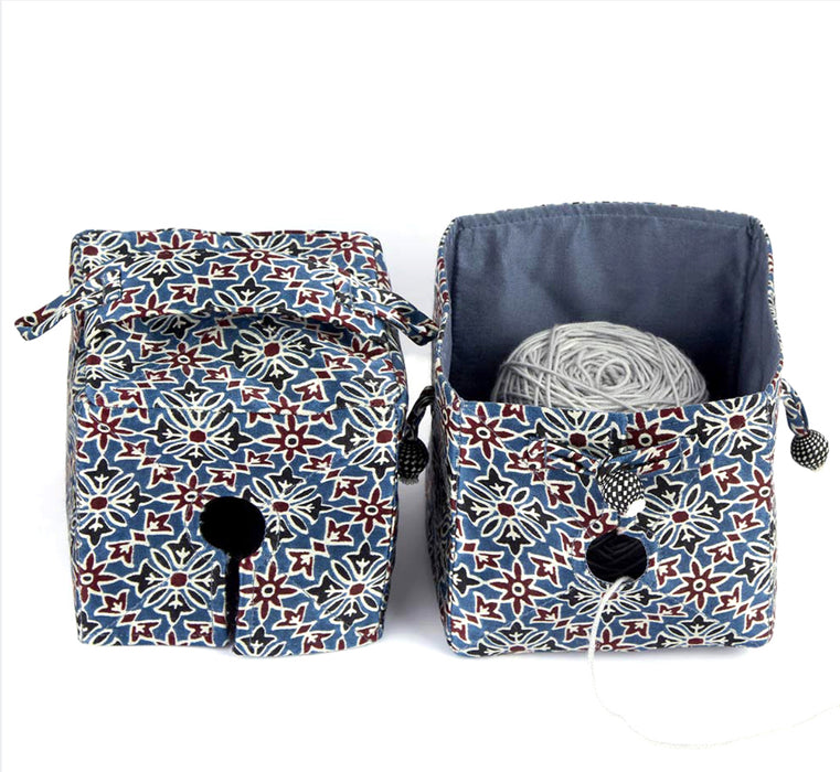 Lantern Moon Yarn Storage Box Ajrak