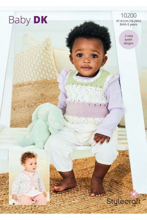 Knitting Pattern Cardigan & Tank 0-5 Years in Stylecraft Bambino Dotty & Bambino DK 10200