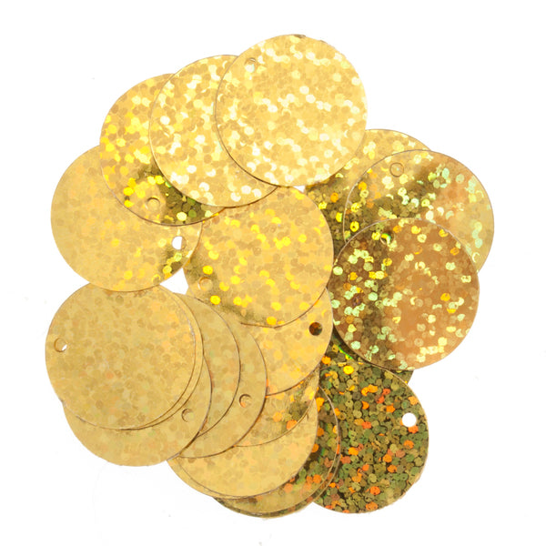 Trimits Sequins Flat Holographic 20mm Gold - 3522