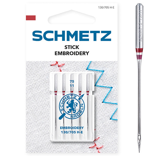 Schmetz Sewing Machine Needles Stick Embroidery 75/11