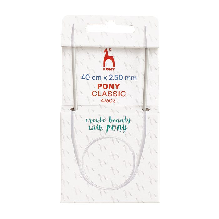 Pony Classic Fixed Circular Knitting Needles 2.50cm 40cm P47603