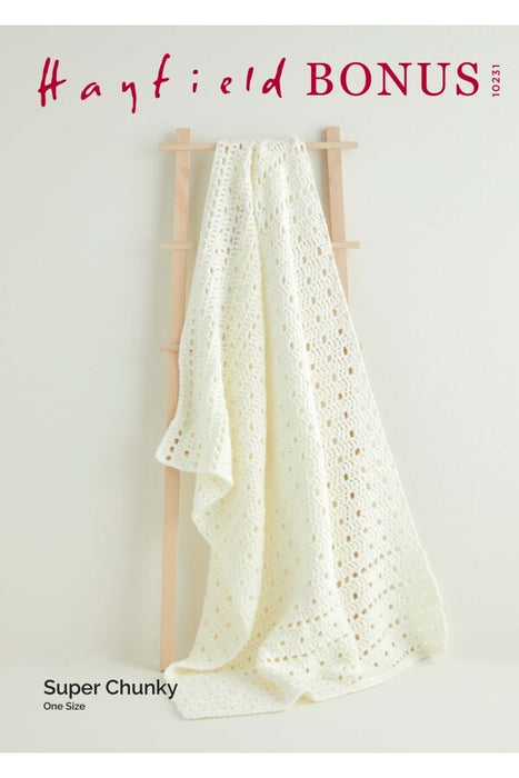 Crochet Pattern Eyelet Pattern in Hayfield Super Chunky 10231