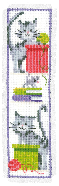Vervaco Cross Stitch Kit Bookmark - Cats 1 - PN-0143915