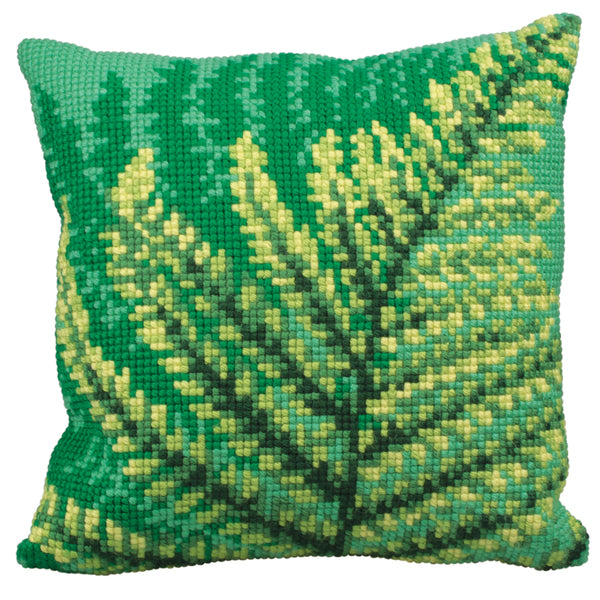Collection D’art Cross Stitch Kit Cushion Green Fernes - CD5175