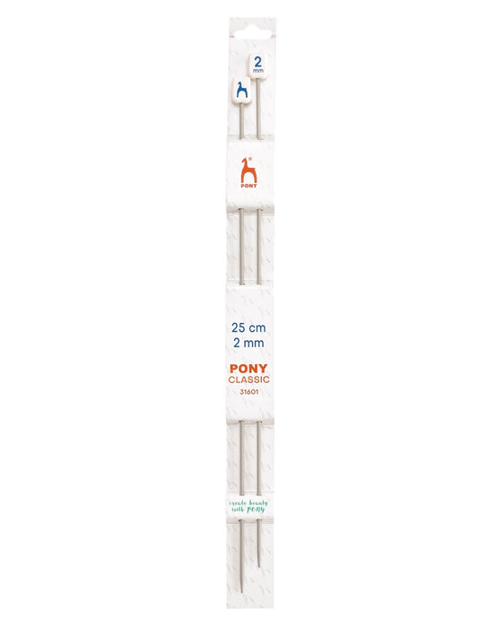 Pony Classic Single-Ended Knitting Needles 2.00mm 25cm P31601