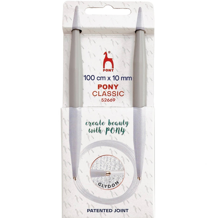 Pony Classic Fixed Circular Knitting Needles 10.00mm 100cm P52669