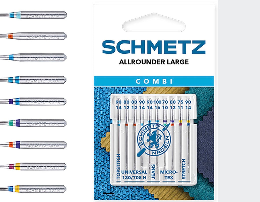 Schmetz Sewing Machine Needles All Rounder Large Pack of 10