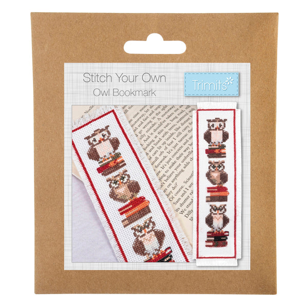 Trimits Cross Stitch Kit Owl Bookmark - GCS130