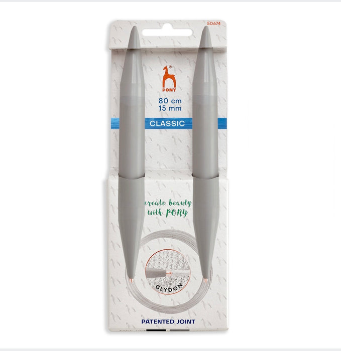 Pony Classic Fixed Circular Knitting Needles 15.00mm 80cm P50674