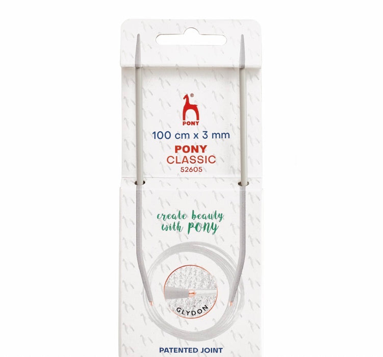 Pony Classic Fixed Circular Knitting Needles 3.00mm 100cm P52605