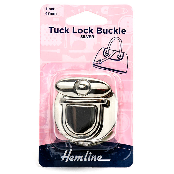 Hemline Tuck Lock Buckle 47mm Nickel Silver 1 Set - H4509.47.NK