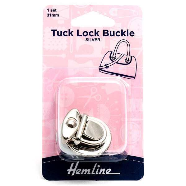 Hemline Tuck Lock Buckle 31mm Nickel Silver 1 Set - H4509.31.NK