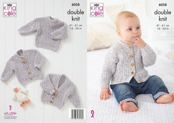 Knitting Pattern Cardigans & Sweater King Cole Cloud Nine DK - 6058