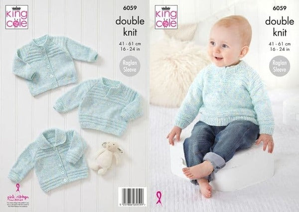 Knitting Pattern Cardigans & Sweater King Cole Cloud Nine DK - 6059