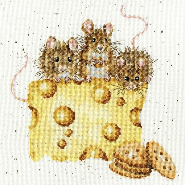Bothy Threads Wrendale Designs Cross Stitch Kit Crackers About Cheese - XHD53