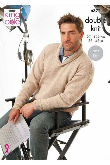 Knitting Pattern Sweaters in King Cole Merino Blend DK 6372