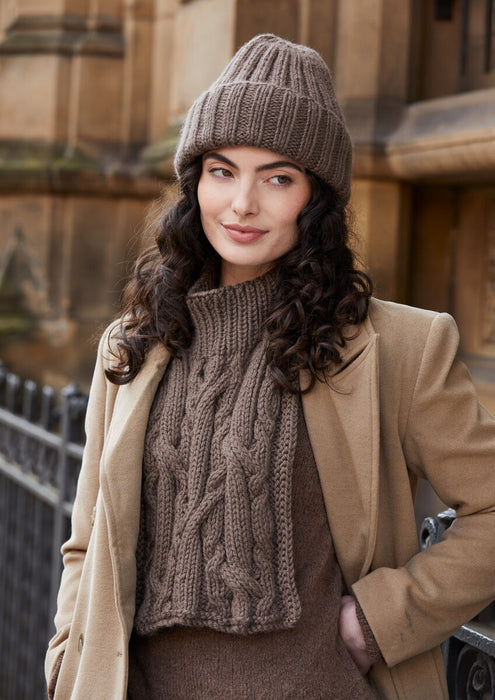 MODE At Rowan Daphne Hat & Bib in Chunky Wool MIP65