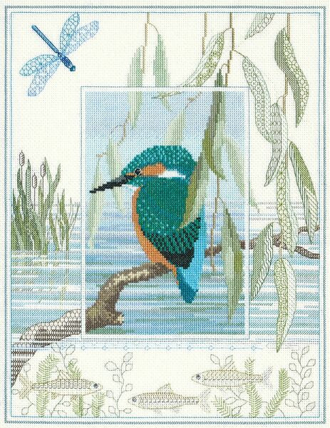 Bothy Threads Cross Stitch Kit Wildlife: Kingfisher - WIL1