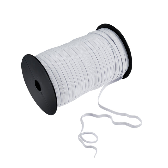 Braided Elastic 6mm White 06E\WHT