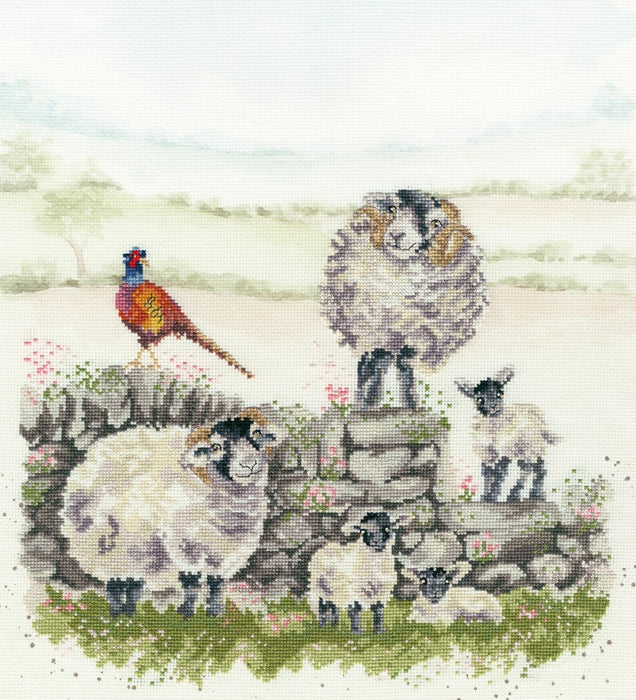 Bothy Threads Cross Stitch Kit Wrendale Designs Green Pastures - XHD132