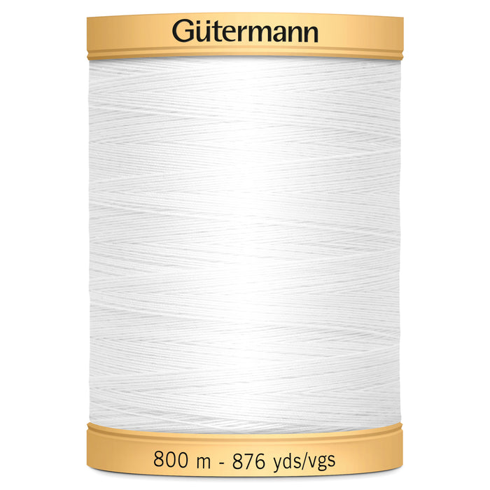 Gutermann Natural Cotton Thread 800m White 5709