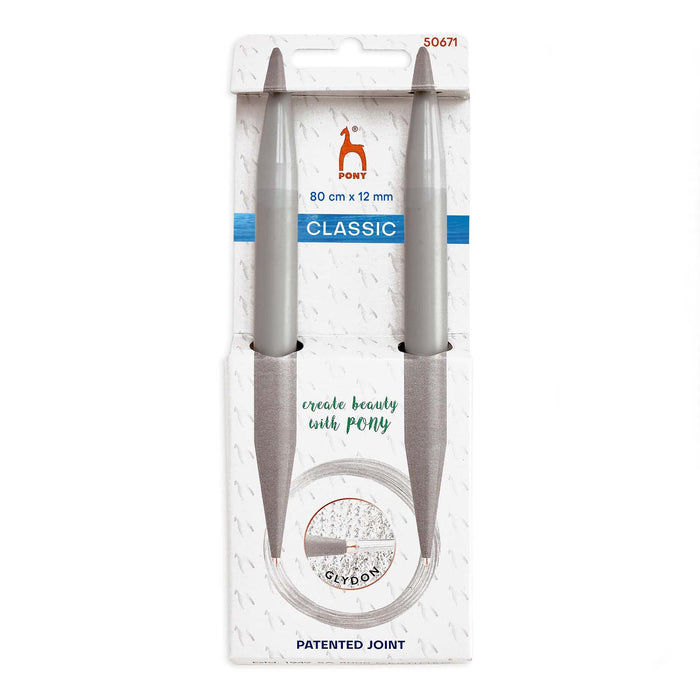 Pony Classic Fixed Circular Knitting Needles 12.00mm 80cm P50671