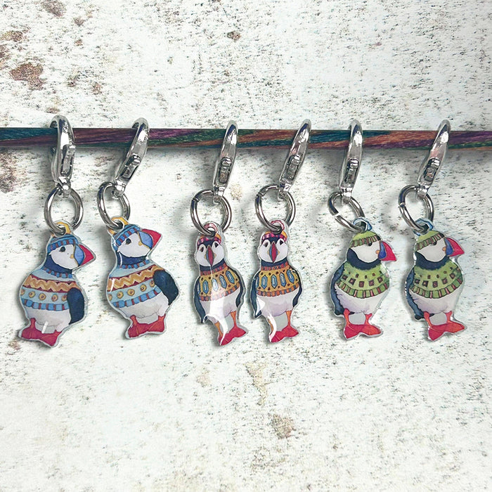 Emma Ball Woolly Puffins Crochet Markers Set of 6 CR32