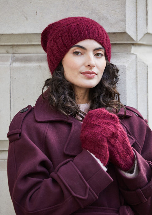 MODE At Rowan Heather Hat & Mittens in Softest Alpaca MIP99