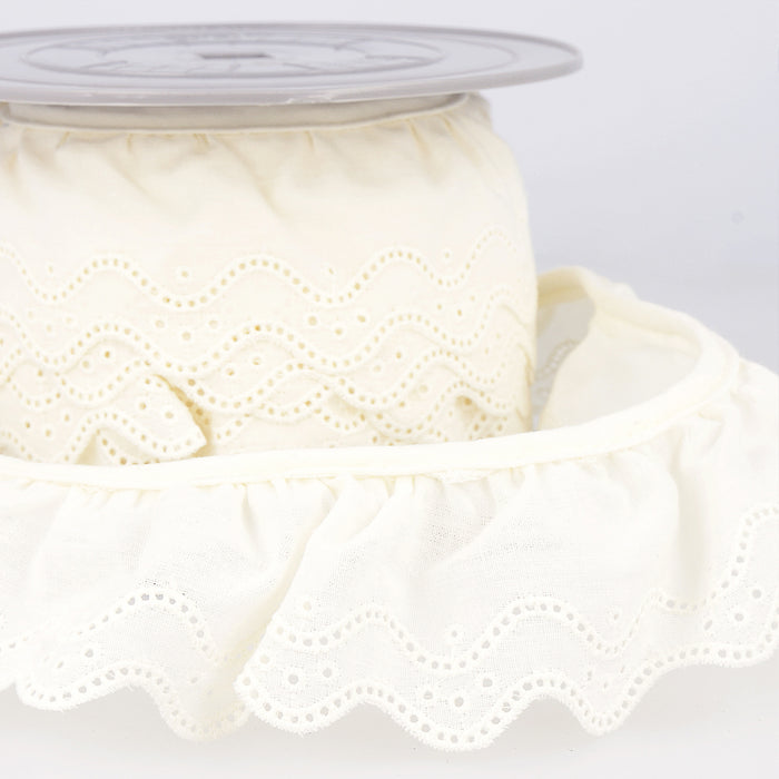 Stephanoise Trim Eyelet Lace Frilled 46mm x 1m - S05271B000