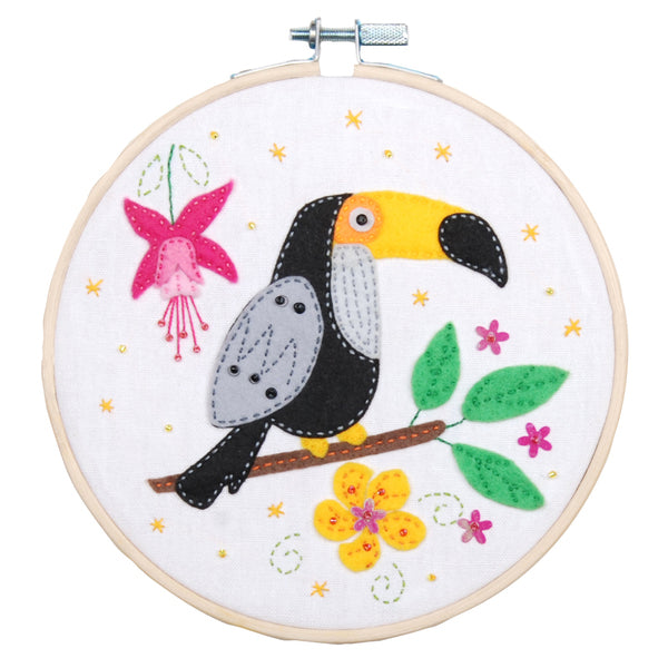 Vervaco 4 Creative Kids Embroidery Kit With Hoop Toucan - PN-0180500