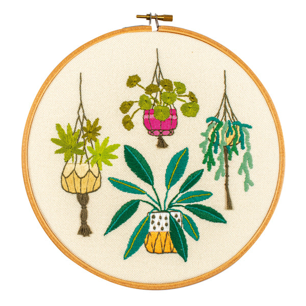 Vervaco Embroidery Kit With Hoop Houseplants - PN-1096194