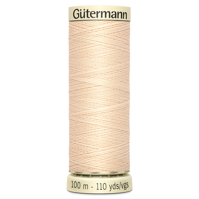 Gutermann Sew-All Thread 100m - Beige, Black, Brown, Cream, Grey & White