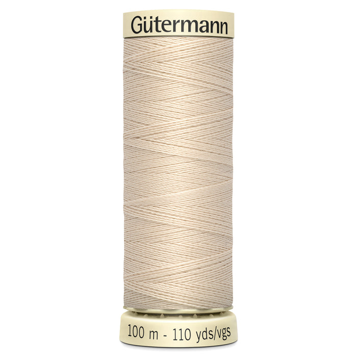 Gutermann Sew-All Thread 100m - Beige, Black, Brown, Cream, Grey & White
